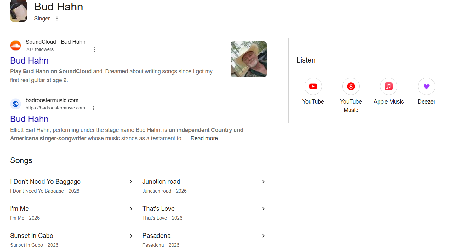 Bud Hahn Google Knowledge Panel screenshot