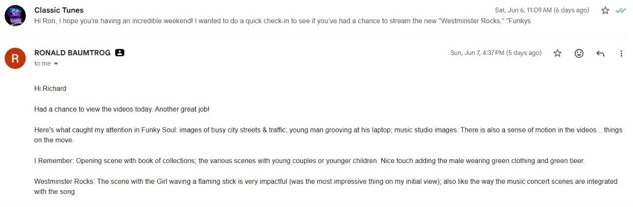 Ronald Baumtrog feedback screenshot
